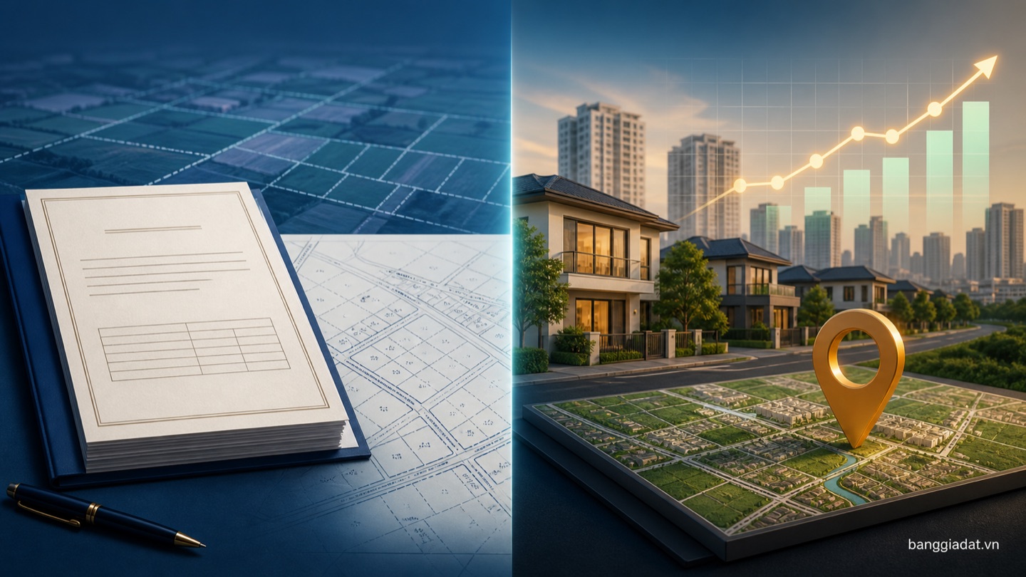 So sánh bảng giá đất và giá đất thị trường
