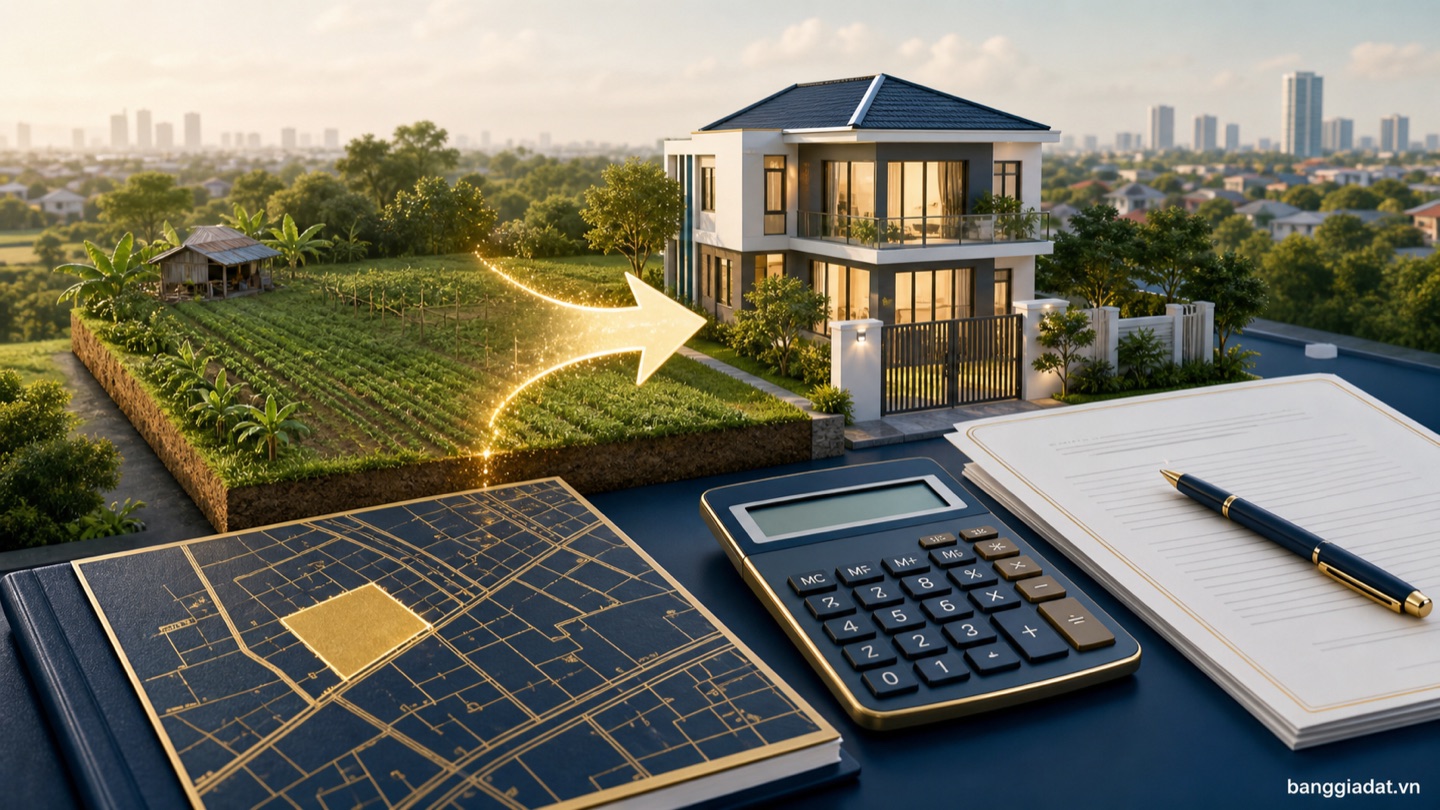 Chuyển đất vườn lên đất ở và cách tính chi phí