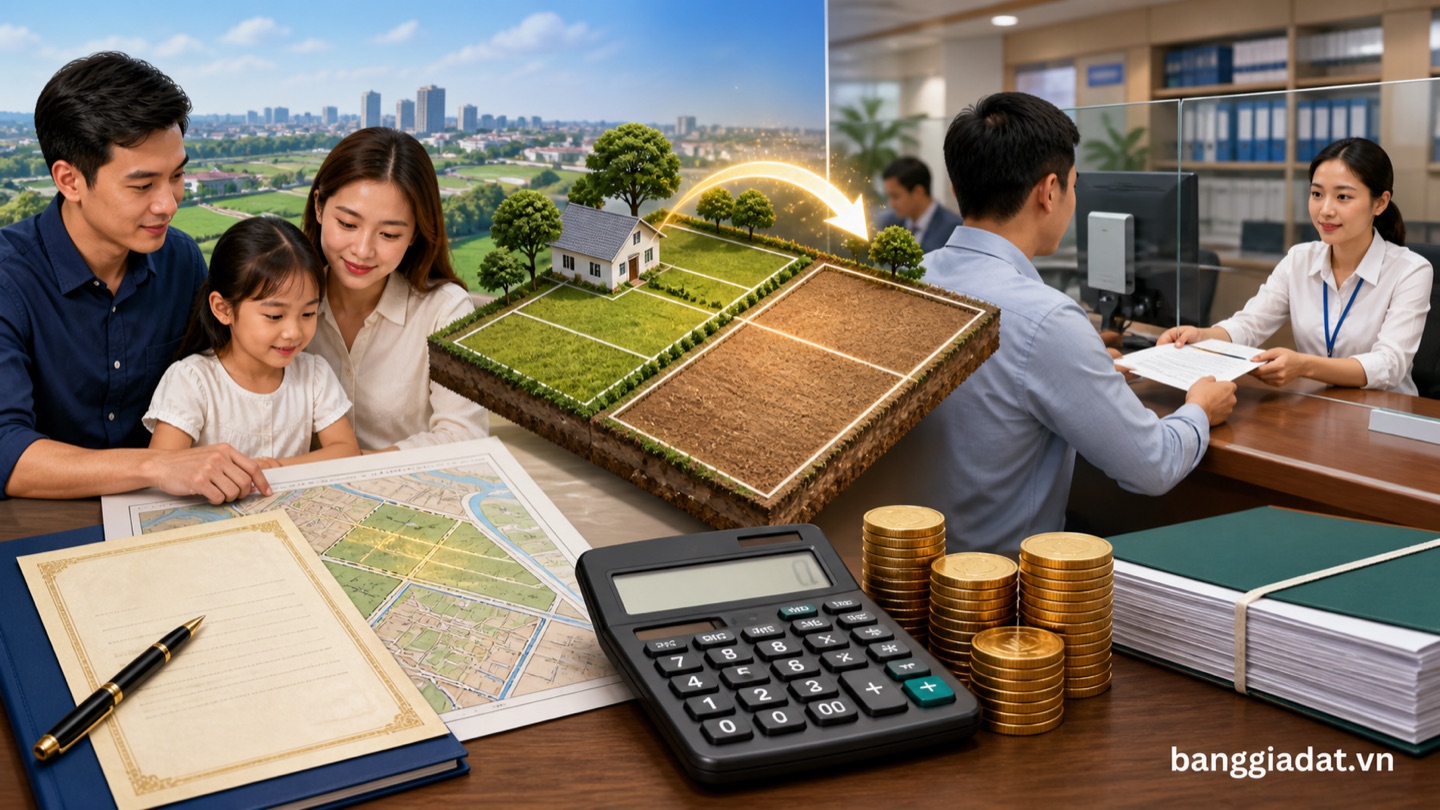 Tính chi phí chuyển mục đích sử dụng đất